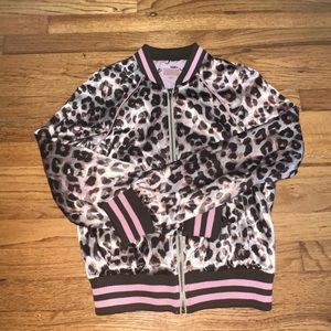 MOTHER SILK CHEETAH BOMBER JACKET
